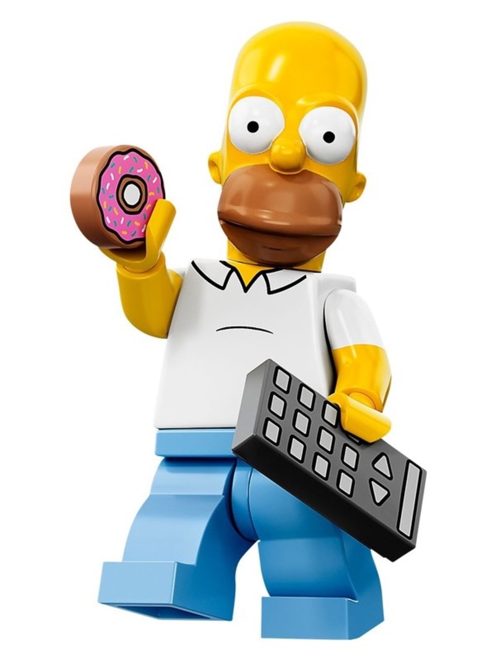 Homer Simpson Lego Minifigure (With Stand and Accessories)